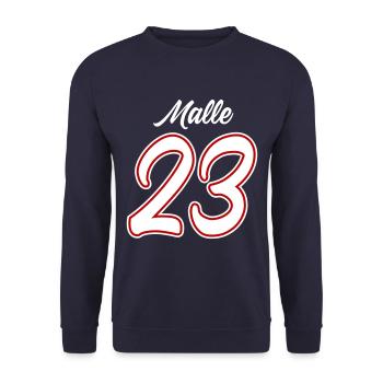 Malle 23 - Unisex Sweatshirt - navy - Front - Alina (178cm) & Michal (187cm)