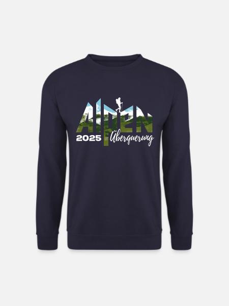 Alpenüberquerung Alpen Überquerung 2025 Wandern - Unisex Pullover - Navy