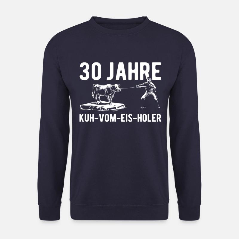 30 Jahre Kuh vom Eis Holer - Dienstjubiläum - Unisex Pullover - Navy