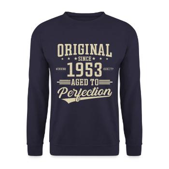 Original since 1953 - Unisex Sweatshirt - navy - Front - Alina (178cm) & Michal (187cm)