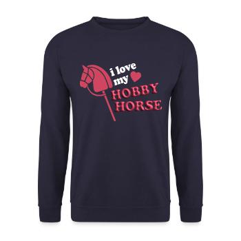 J’aime hobby cheval - coeur - hobby - cadeau 3D - Sweat-shirt Unisexe - marine - Devant - Alina (178cm) & Michal (187cm)