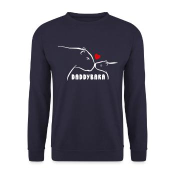 Papybara mignon - jeu de mots Capybara - Journée des hommes - Sweat-shirt Unisexe - marine - Devant - Alina (178cm) & Michal (187cm)