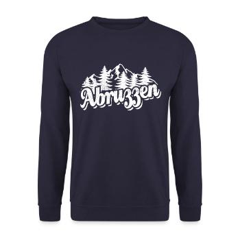 Abruzzen - Wald und Berge Wandern Erholung - Unisex Pullover - Navy - Vorne - Alina (178cm) & Michal (187cm)