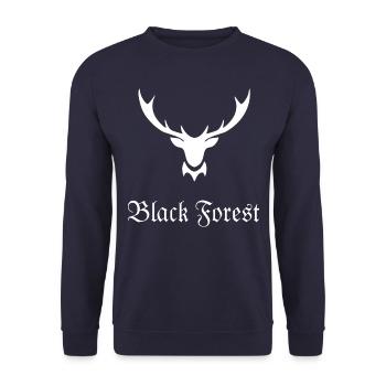 Forêt Noire Cerf De Cerf Forêt Noire - Sweat-shirt Unisexe - marine - Devant - Alina (178cm) & Michal (187cm)