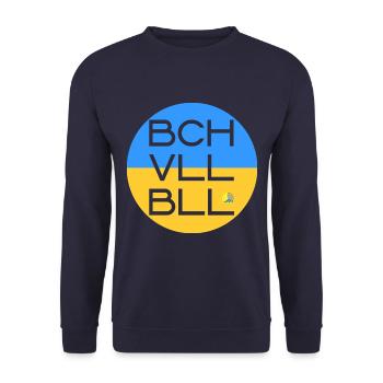 BeachVolleyBall (Round-Edition) - Unisex Pullover - Navy - Vorne - Alina (178cm) & Michal (187cm)