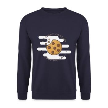 AcceptCookies (Keks-Liebe-Edition) - Unisex Pullover - Navy - Vorne - Alina (178cm) & Michal (187cm)
