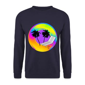 Sommer T-Shirt II - Unisex Pullover - Navy - Vorne - Alina (178cm) & Michal (187cm)