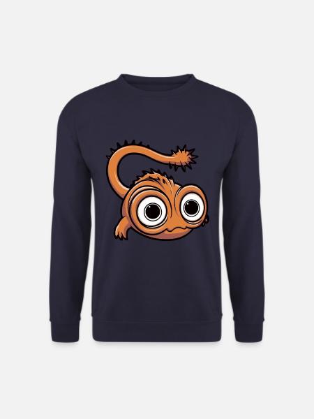 Drôle de petit monstre avec de grands yeux - Sweat-shirt Unisexe - marine