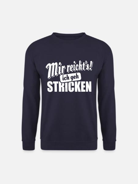 Mir reicht's ich geh stricken - Spruch - Unisex Pullover - Navy