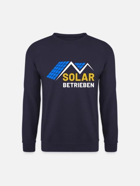 Solar betrieben Photovoltaik Solarenergie Sonne - Unisex Pullover - Navy