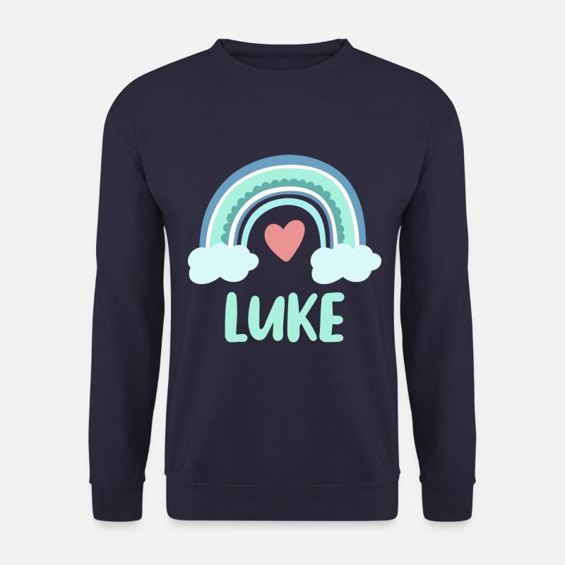 Luke Name Regenbogen Baby - Unisex Pullover - Navy