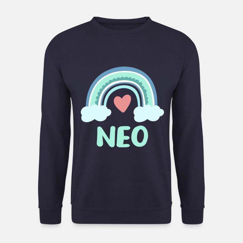 Neo Name Regenbogen Baby - Unisex Pullover - Navy