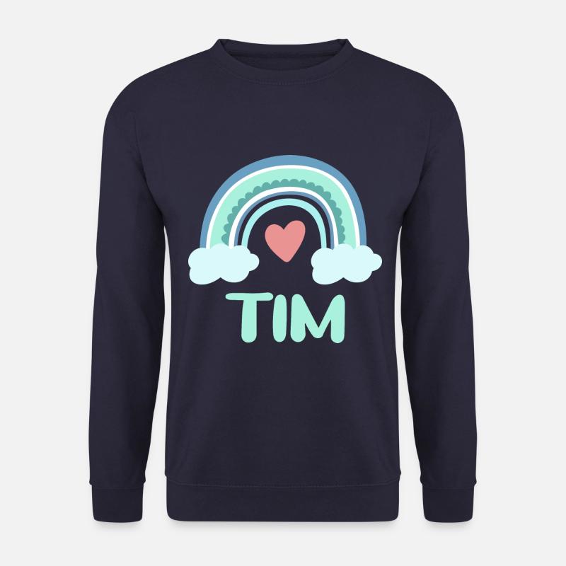 Tim Name Regenbogen Baby - Unisex Pullover - Navy