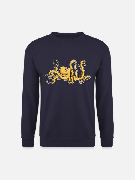 J’aime le poulpe - huit tentacules - calmar - Sweat-shirt Unisexe - marine