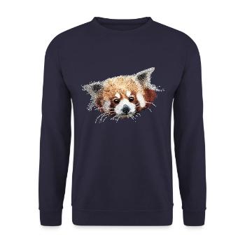 Panda - Unisex Pullover - Navy - Vorne - Alina (178cm) & Michal (187cm)