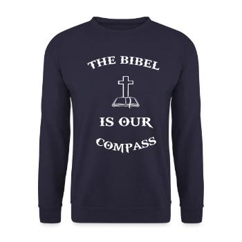Bible Christianisme Christianisme Religion Jésus Dicton - Sweat-shirt Unisexe - marine - Devant - Alina (178cm) & Michal (187cm)