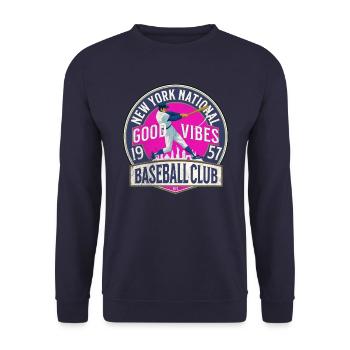 New Yorker Baseball - Unisex Pullover - Navy - Vorne - Alina (178cm) & Michal (187cm)
