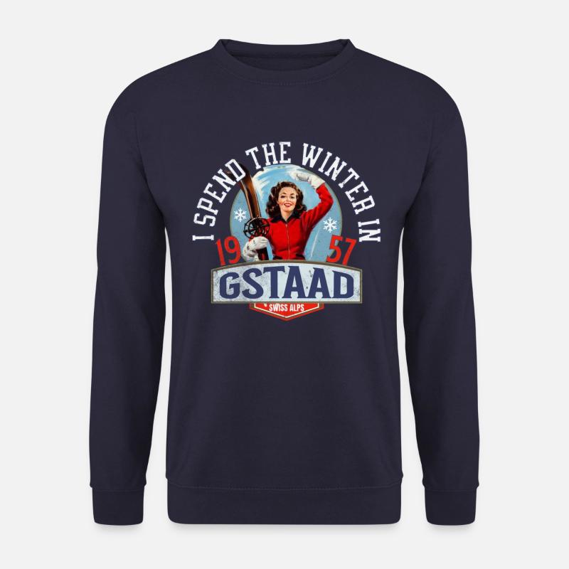 Den Winter verbringe ich in Gstaad - Unisex Pullover - Navy