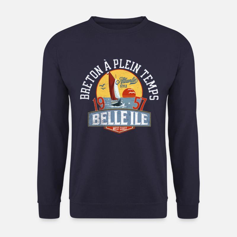 Bretonisch Vollzeit Belle Ile - Unisex Pullover - Navy