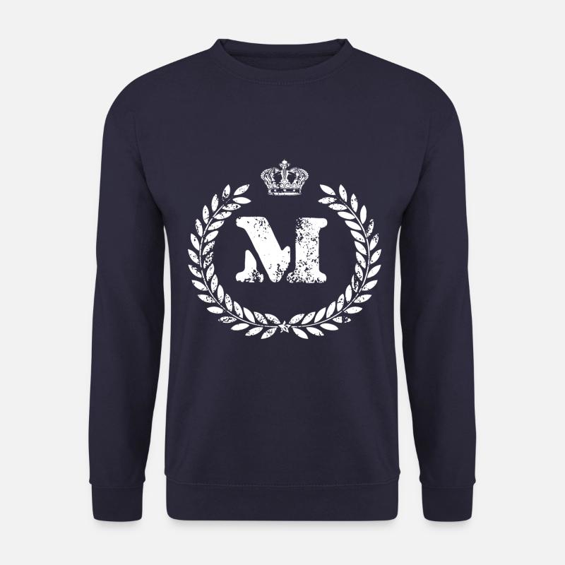 M Buchstabe Wappen - Unisex Pullover - Navy