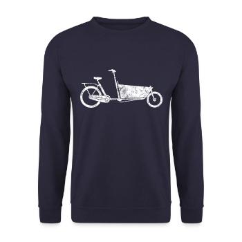 Des parents cool conduisent des vélos cargo - Sweat-shirt Unisexe - marine - Devant - Alina (178cm) & Michal (187cm)