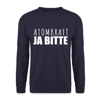 Atomkraft Ja Bitte - Pro Kernenergie in Europa - Unisex Pullover - Navy - Vorne - Alina (178cm) & Michal (187cm)