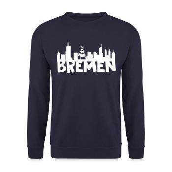 Brême horizon - Sweat-shirt Unisexe - marine - Devant - Alina (178cm) & Michal (187cm)