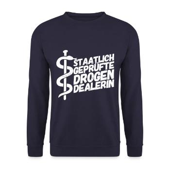 Apotheker Apotheke Pharmazeut - Unisex Pullover - Navy - Vorne - Alina (178cm) & Michal (187cm)