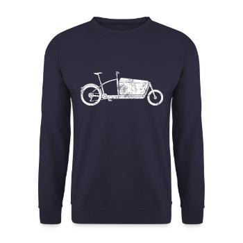 Cool parents ride cargo bikes - Unisex Sweatshirt - navy - Front - Alina (178cm) & Michal (187cm)