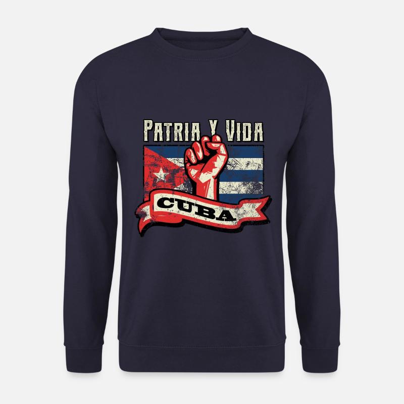 Patria Y Vida - Cuba Drapeau Faust Free Cuba SOS - Sweat-shirt Unisexe - marine