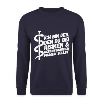 Apotheker Apotheke Pharmazeut - Unisex Pullover - Navy - Vorne - Alina (178cm) & Michal (187cm)