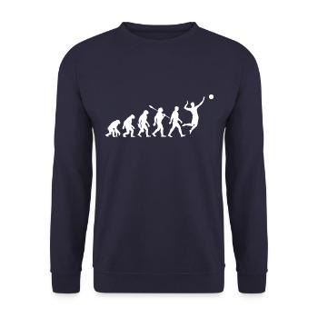 Evolution - Volleyball - Volleyballer - Unisex Pullover - Navy - Vorne - Alina (178cm) & Michal (187cm)