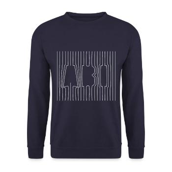 Am seidenen Faden knapp geschafft Abitur Striche - Unisex Pullover - Navy - Vorne - Alina (178cm) & Michal (187cm)