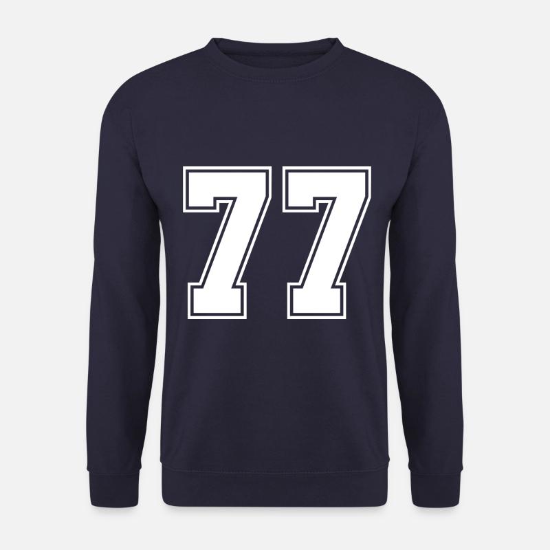 77 Zahl Trikot - Unisex Pullover - Navy