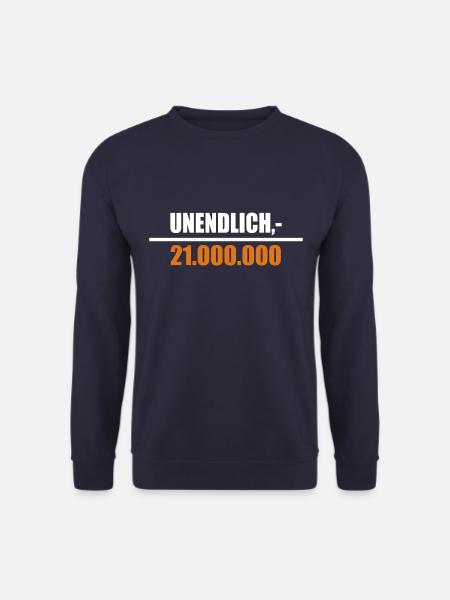 Unendlich geteilt durch 21 Millionen - Unisex Pullover - Navy