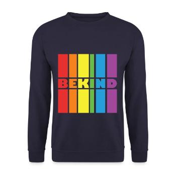 LBGT Drapeau Gay Pride Humain - Sweat-shirt Unisexe - marine - Devant - Alina (178cm) & Michal (187cm)