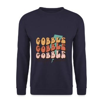 Thanksgiving Gobble jusqu’à ce que vous vacilliez - Sweat-shirt Unisexe - marine - Devant - Alina (178cm) & Michal (187cm)