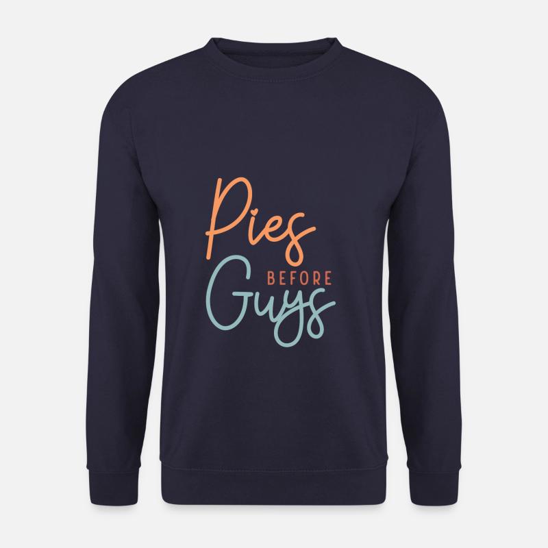 Thanksgiving Pies before Guys - Unisex Pullover - Navy