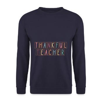 Thanksgiving Enseignant reconnaissant - Sweat-shirt Unisexe - marine - Devant - Alina (178cm) & Michal (187cm)