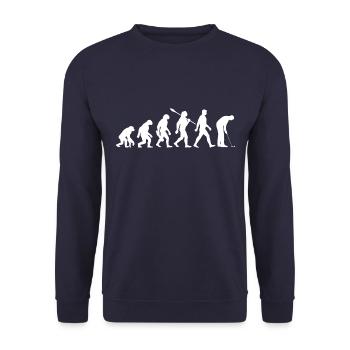 Evolution Minigolf - Miniatur Golf - Bahnengolf - Unisex Pullover - Navy - Vorne - Alina (178cm) & Michal (187cm)
