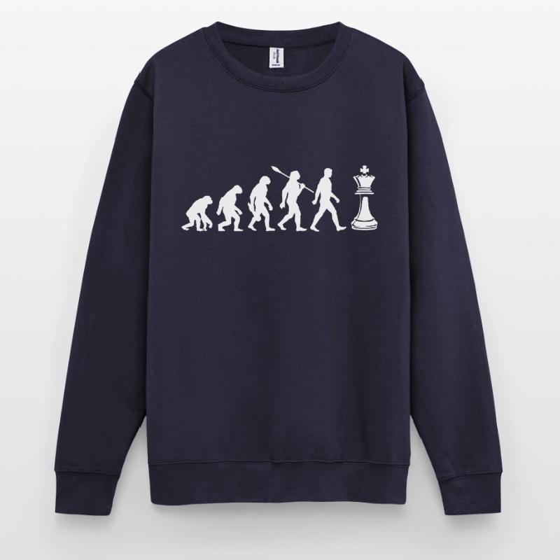 Evolution - Schach - Schachspieler Unisex Pullover