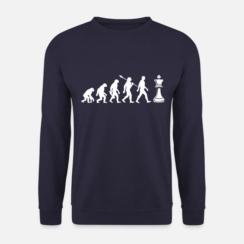 Evolution - Échecs - Joueurs d’échecs - Sweat-shirt Unisexe - marine