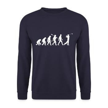Evolution Golf - Golfspieler - Unisex Pullover - Navy - Vorne - Alina (178cm) & Michal (187cm)