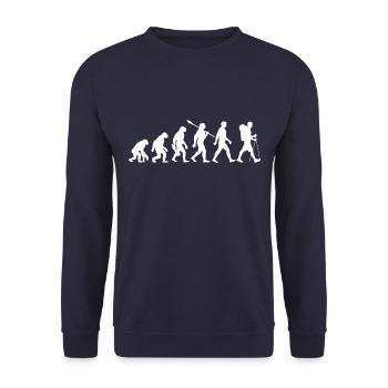 Evolution - Wandern - Wanderer - Trekking - Unisex Pullover - Navy - Vorne - Alina (178cm) & Michal (187cm)