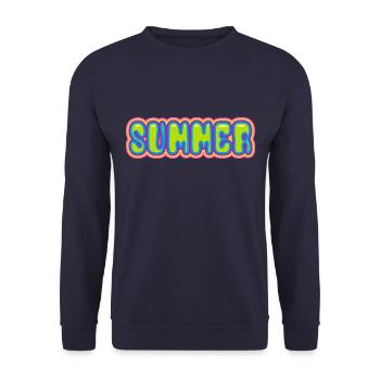 Été - soleil - vacances - bonne humeur - Sweat-shirt Unisexe - marine - Devant - Alina (178cm) & Michal (187cm)