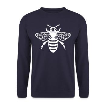 Bee Whisperer - Bee - Beekeeper - Honey - Unisex Sweatshirt - navy - Front - Alina (178cm) & Michal (187cm)