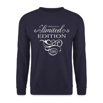Edition Limitée 2006 - Cadeau d’Anniversaire Dames - Sweat-shirt Unisexe - marine - Devant - Alina (178cm) & Michal (187cm)
