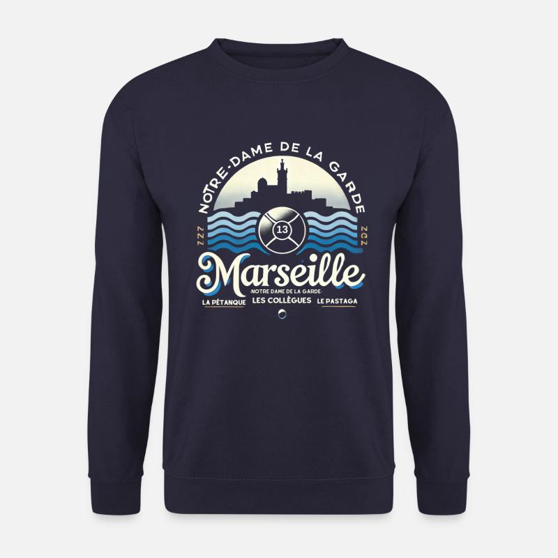 Marseille - Notre-Dame-Mediterrane Kultur BB - Unisex Pullover - Navy