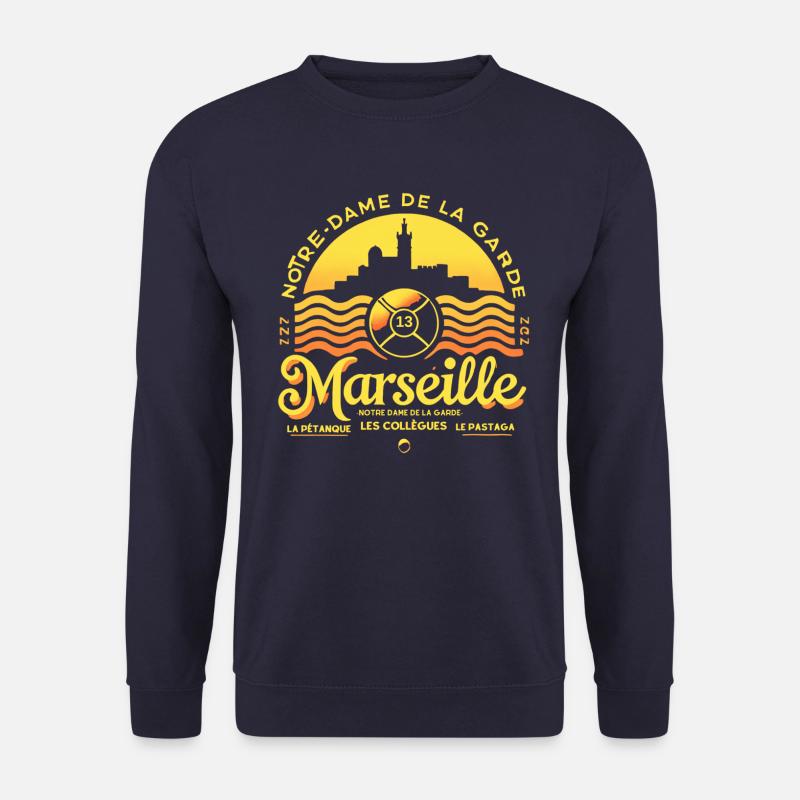 Marseille - Notre-Dame-Mediterrane Kultur J - Unisex Pullover - Navy
