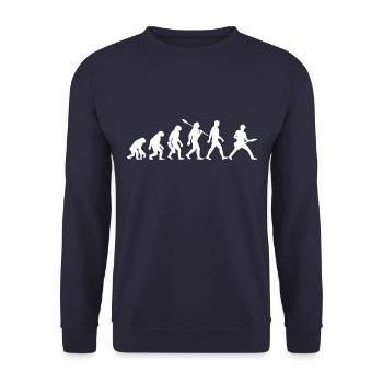 Evolution Guitariste Musicien Rock - Sweat-shirt Unisexe - marine - Devant - Alina (178cm) & Michal (187cm)